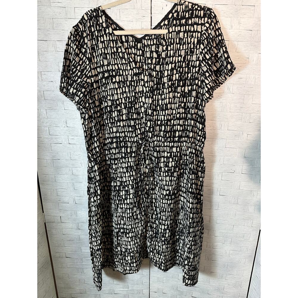 Eileen Fisher Womens Dress Mine Printed Silk Drawstring Seraglio Capsule Classic